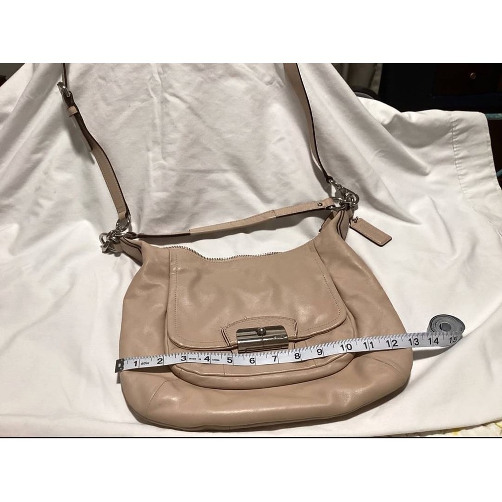 COACH Kristin Bag Purse In Tan Nude 100% Top Grain Soft Beautiful Leather Y2K - Picture 10 of 16